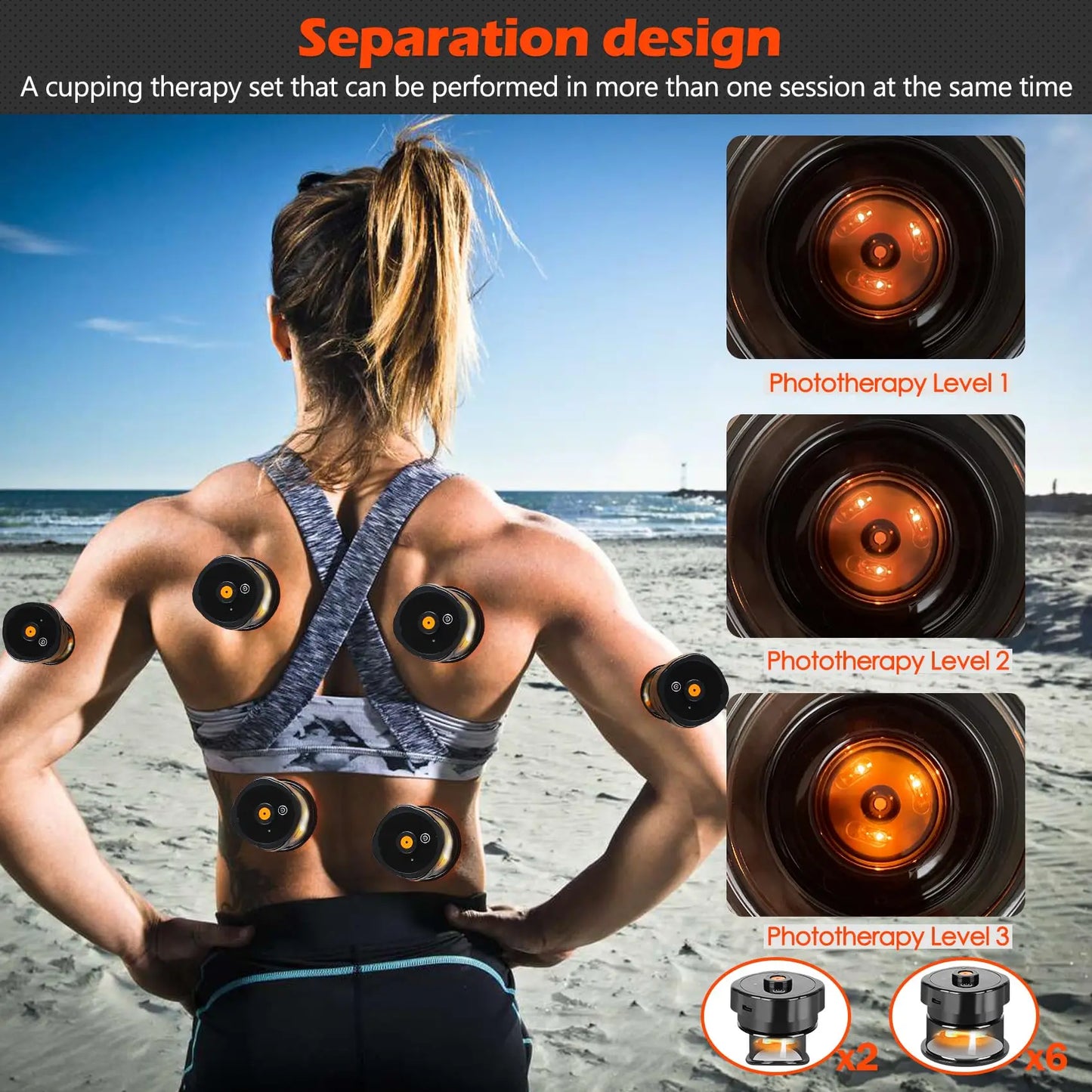 AURASYNC Pro-Series 8-Cup Massager