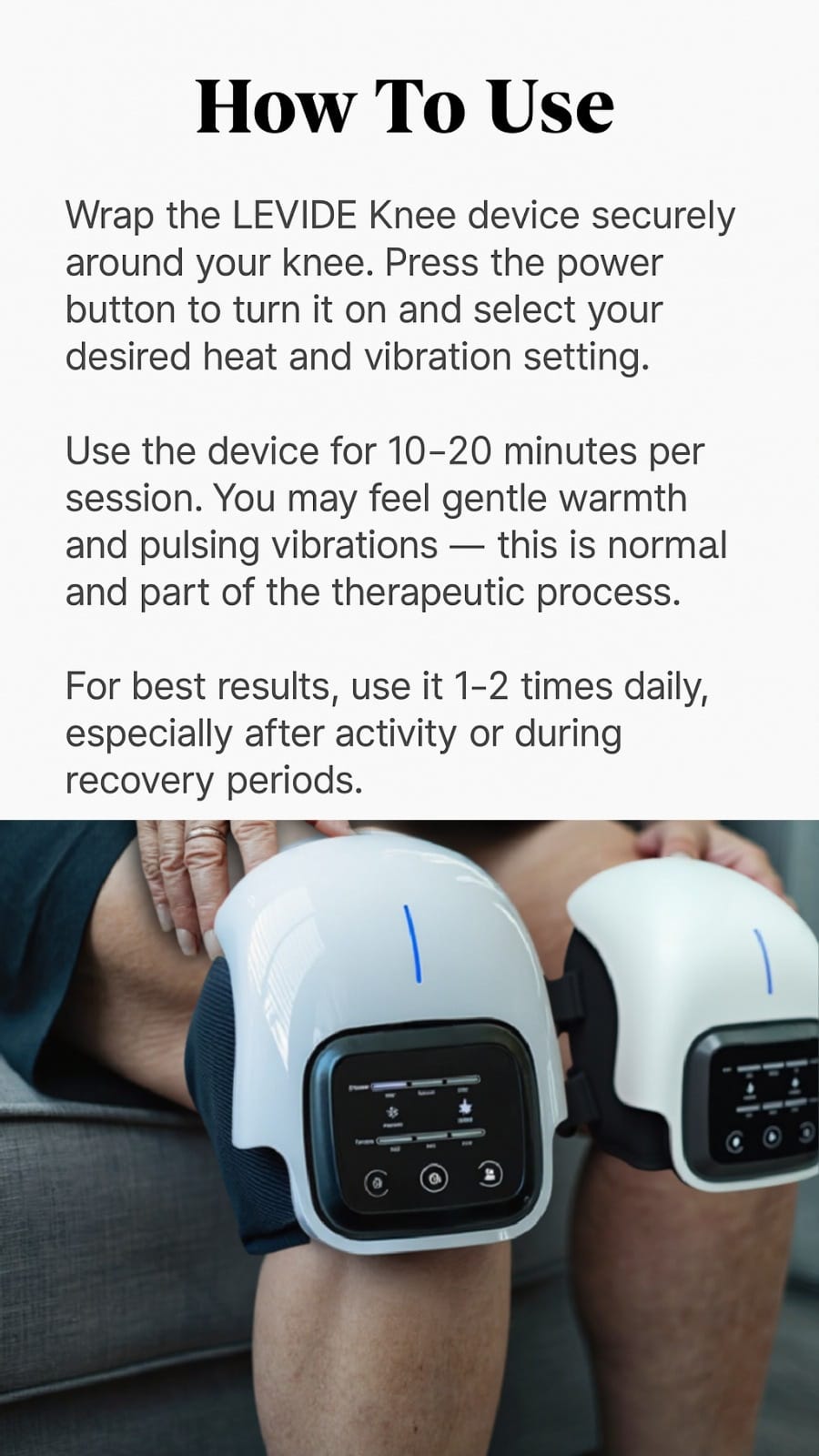 AURASYNC Knee Renew Red Light Therapy Massager